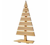 Floranica Árbol de Navidad de Madera Natural 90x45cm Decoración navideña para Interiores y Exteriores Gran árbol de Madera de alerce Hecho a Mano, Grande Natural