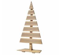 Floranica Árbol de Navidad de Madera Natural 90x45cm Decoración navideña para Interiores y Exteriores Gran árbol de Madera de alerce Hecho a Mano, Grande No Tratado