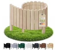 Floranica Borde Jardín H 20 x L 100 cm Sin Tratar Bordura Madera Flexible | Borde enrollable de pino para arriates, macizos de flores y caminos de jardín - en crudo, lista para pintar