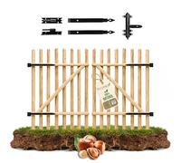 Floranica Puerta de jardín de madera 70 x 200 cm, 2 hojas | Ya montada, con bisagras, tornillos y cierre - puerta para valla de madera, dos hojas para pasos anchos