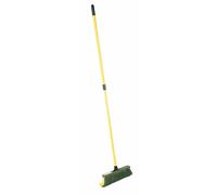 florasun Escoba para garras con mango telescópico, 30 cm de ancho, longitud del mango extendido 1,4 m, escoba larga con cerdas curvas, escoba ajustable para exteriores
