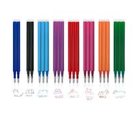 FloraVigo 22 recambios borrables de 0,7 mm compatibles con Pilot FriXion Ball & Clicker y Eberhard Faber, tinta de gel borrable para la escuela y el día a día (8 colores)