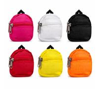 FloraVigo 6 unidades Mini Mochilas 6 Estilos Pequeñas Bolsas Escolares con Cremallera Linda Mochila con Cremallera Pequeña Mochila para Accesorios Escolares para DIY Llaveros