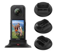 FloraVigo Para Insta 360 X5 Soporte para Insta360 X5 Accesorios, Soporte fijo Insta 360 X5 de silicona, Escritorio estable, antideslizante y a prueba de caídas, parte trasera adhesiva (X5-Round)