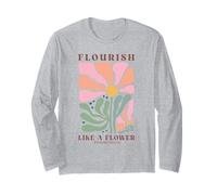 Florece como una Flor Salmos 103:15 Fe Cristiana Manga Larga