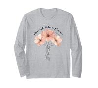 Florece como una Flor versículo bíblico de fe Cristiana Manga Larga