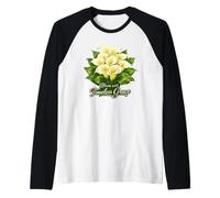 Florece con Gracia Atemporal: Ramo de Lirios de Cala Camiseta Manga Raglan