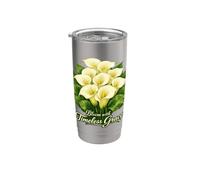 Florece con gracia atemporal: ramo de lirios de cala Vaso térmico de acero inoxidable de doble pared
