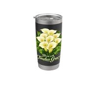 Florece con gracia atemporal: ramo de lirios de cala Vaso térmico de acero inoxidable de doble pared