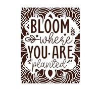 Florece donde estás plantado cita Calcomanías de pared de papel adhesivo 40x51.4cm Se puede modificar y añadir información Café