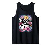 Florecer con gracia floral empoderando la paz interior cita Camiseta sin Mangas