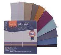 Florence Bloque Etiquetas Cartulina - 135 Uds. - 3 Tam. y 9 Col. - Neutros - 15 x 6,3 cm/15 x 5 cm/15 x 3,7 cm - Tarjetas Estudio en Blanco para Etiquetas de Regalo, Flashcards y Fichas - 216 g/m²