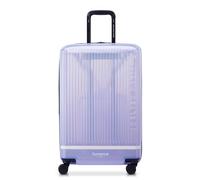 florence by mills Damas Gotta Glow Hardside Equipaje Extensible con carretes giratorios, Morado translúcido, Checked-Medium 24 Inch, Gotta Glow - Equipaje rígido Extensible con Ruedas giratorias
