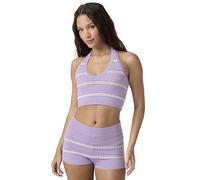 florence by mills Sunset Pier Collection Pointelle Halter para mujer, colección Sunset Pier, Blanco brillante/lavanda Millie, L