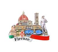 Florence Italy - Imán 3D para nevera, regalo de recuerdo, resina hecha a mano, colección de decoración para el hogar y la cocina