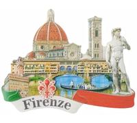 Florence Italy - Imán para nevera, recuerdo de turismo, 3D, decoración artesanal