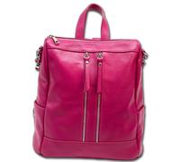 Florence Mochila Mujer Cuero Genuino Fucsia Cityrucksack ORF100P 30x33x16cm