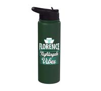 Florence Nightingale Vibes Cita Cuidado de la salud Enfermera orgullosa Stainless Steel Insulated Water Bottle