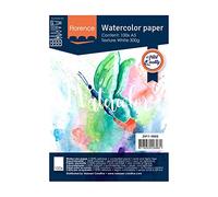 Florence Papel de Acuarela Superficie Texturizada, 300 gsm, Blanco (Intense White), A5, 100