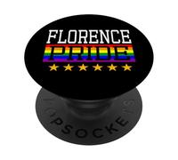 Florence Pride Italy - Bandera de Arco Iris LGBT Gay Lesbiana Queer PopSockets PopGrip Adhesivo