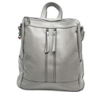 Florence Rucksack Mujer Cuero Genuino Cityrucksack Gris ORF100K 30x33x16cm