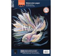 Florence Vaessen Creative - Papel de acuarela prensado en caliente, A3, negro, 300 g/m², superficie lisa, calidad de grado artístico, 25 hojas para pintura, letras a mano, proyectos de arte