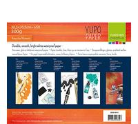 Florence Yupo Paper - 30,5 x 30,5 cm - 50 hojas - Papel sintético blanco - 300 g/m² - Papel de pintura para tinta de alcohol, estampado, pintura, dibujo, grabado en relieve y corte