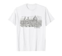 Florencia Ciudad Italia Horizonte Arte Vintage Florencia Recuerdo Camiseta