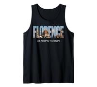 Florencia Italia Coordenadas GPS Italia Puntos de interés Arte italiano Camiseta sin Mangas