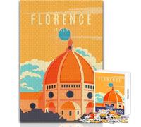 Florencia, Italia - Rompecabezas de 1000 Piezas para Adultos, Regalo Educativo, Juego de Habilidad Mental, selección de Regalos memorables y considerados, tamaño 38x26cm