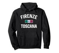 Florencia, Italia, Toscana, bandera italiana, impresión desgastada Sudadera con Capucha