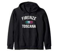 Florencia, Italia, Toscana, bandera italiana, impresión desgastada Sudadera con Capucha