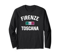 Florencia Italia Toscana Bandera Italiana Manga Larga