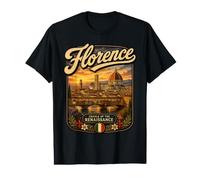 Florencia Italia Vintage honymoon Viajes Toscana Vacaciones Camiseta gráfica económica