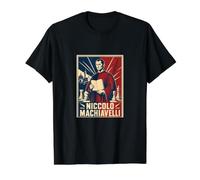 Florencia Poder Político Niccolo Maquiavelo Legado Camiseta gráfica económica, Hombre, Negro, M