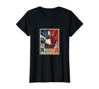 Florencia Poder Político Niccolo Maquiavelo Legado Camiseta gráfica económica, Mujer, Negro, M