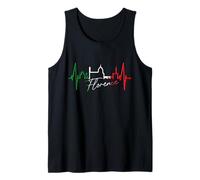 Florencia Skyline Italia Latido del Corazón Amo Firenze Camiseta sin Mangas