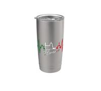 Florencia Skyline Italia Latido del Corazón Amo Firenze Vaso térmico de acero inoxidable de doble pared