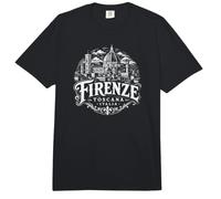 Florencia Toscay Italia Paisaje Urbano Xilografía Comfort Colors Adult Heavyweight T-Shirt