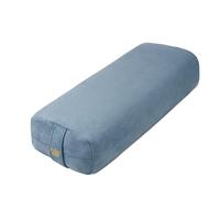 Florensi Almohada de terciopelo de lujo para yoga restaurador, cojín rectangular grande con asa de transporte, cojín de meditación de apoyo, funda lavable a máquina y asa de transporte (azul claro)