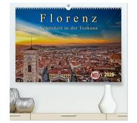 Florenz - Schönheit in der Toskana (hochwertiger Premium Wandkalender 2026 DIN A2 quer), Kunstdruck in Hochglanz: Florenz - wunderschön und das kulturelle Highlight in der Toskana
