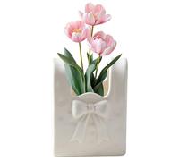 Florero,Centro De Mesa De Cerámica con Estético,Macetero Tipo Bolso para Jarrones De Flores - para Librero, Mesa, Hogar, Cuarto, Trabajo, Café, Tienda Café, Comedor, Cocina, Chimenea, Salón