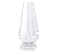 Florero de Cristal Transparente con facetas Brillantes, una Elegante decoración Artesanal de tamaño Delicado Que se Adapta a Cualquier Espacio, Desde su Escritorio hasta una Mesa