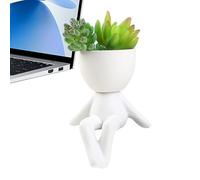 Florero de figura - Macetas para personas con cabeza y cara | Macetas pequeñas en forma de cuerpo humano, macetas para personas