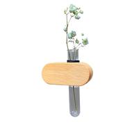 Florero de Propagación para Rejilla del Coche, Ambientador Recargable Reutilizable para Rejilla de Aire, Difusor Plantador Hidropónico Con De Madera Para terapia Y Decoración Interior Para Hogar Y Veh