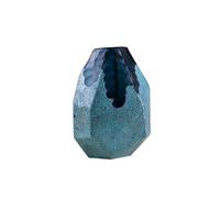 Florero De Vidrio Geométrico, Florero Decorativo Moderno, Adorno Creativo Para Sala De Estar, Dormitorio, Mesa De Comedor, Barra De Bar, Altura 22 Cm/28 Cm/32 Cm(Size:15*15*22CM,Color:Azul C)
