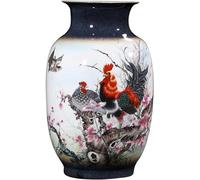 Florero decorativo para el hogar, jarrones grandes creativos pintados a mano, jarrones de cerámica, adornos con motivos de animales, obras de arte, utilizados para decoración del hogar, centros de