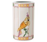 Florero Idyllia, Porcelana, Motivo de impresión de cristal, ave, Multicolor OS