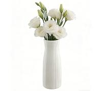 Florero Irrompible Duradero, Jarrones Blancos de Plástico, Nórdico Modernos y Minimalista Arreglo Floral Creativo para Decoración del Hogar, Sala de Estar y Boda (A)