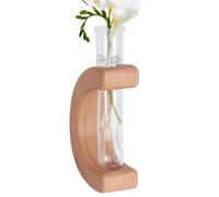 Florero Magnético para Refrigerador - Tubo De Ensayo Imanes para Refrigerador Soporte De Flores De Madera, Estética De Madera Natural, Planta con Imán Fuerte | Decoración De Cocina, Escritorio,